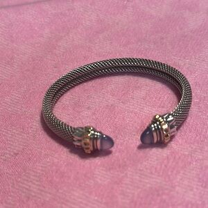 Silver and Gold Mesh Bracelet